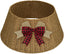 Christmas Tree Collar with Bow Knot, Handwoven Tree Base Cover Tree Skirt Accessory for Home Decor Display, Natural (24 INCH)