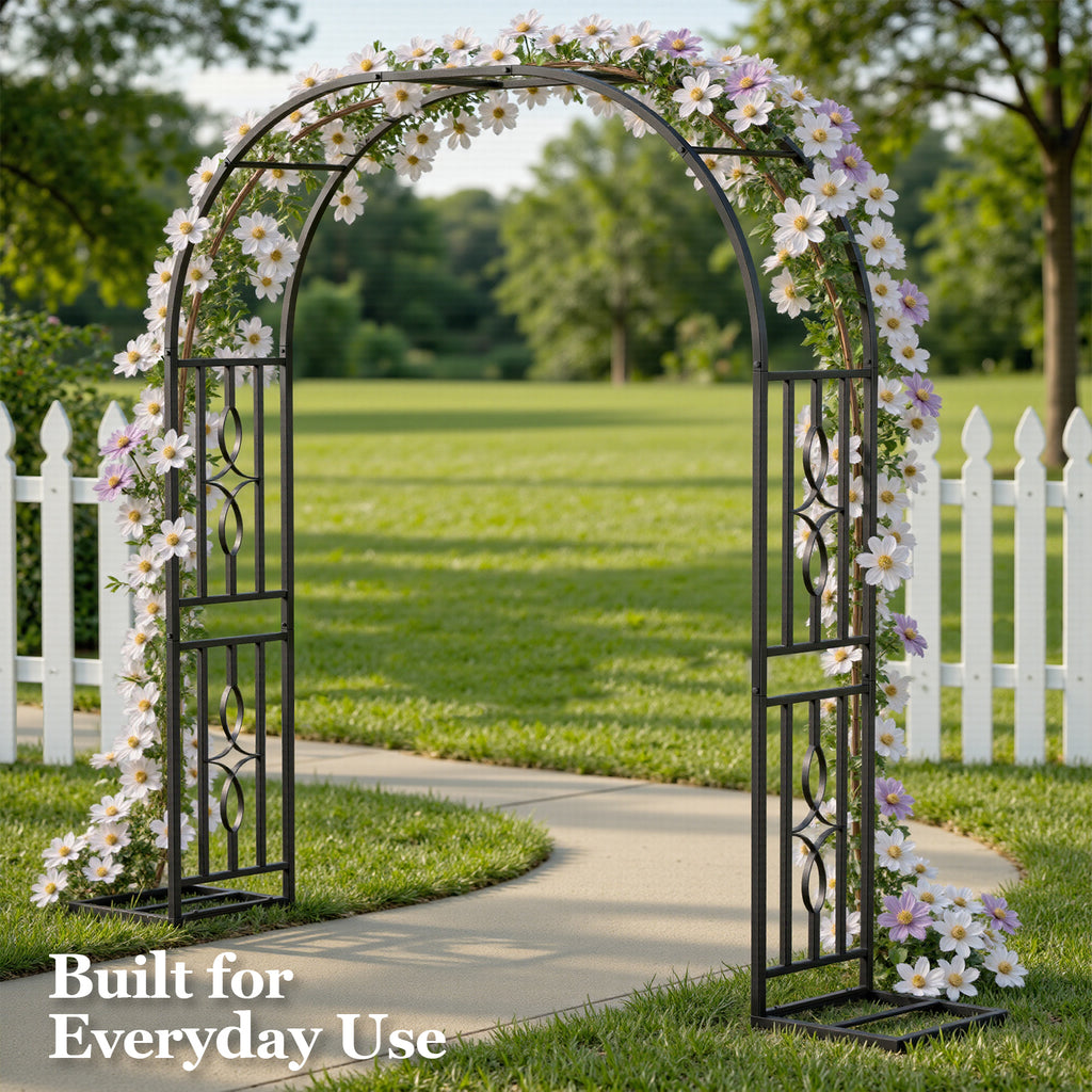 Metal Garden Arch, Heavy Duty Garden Trellis for Climbing Plants