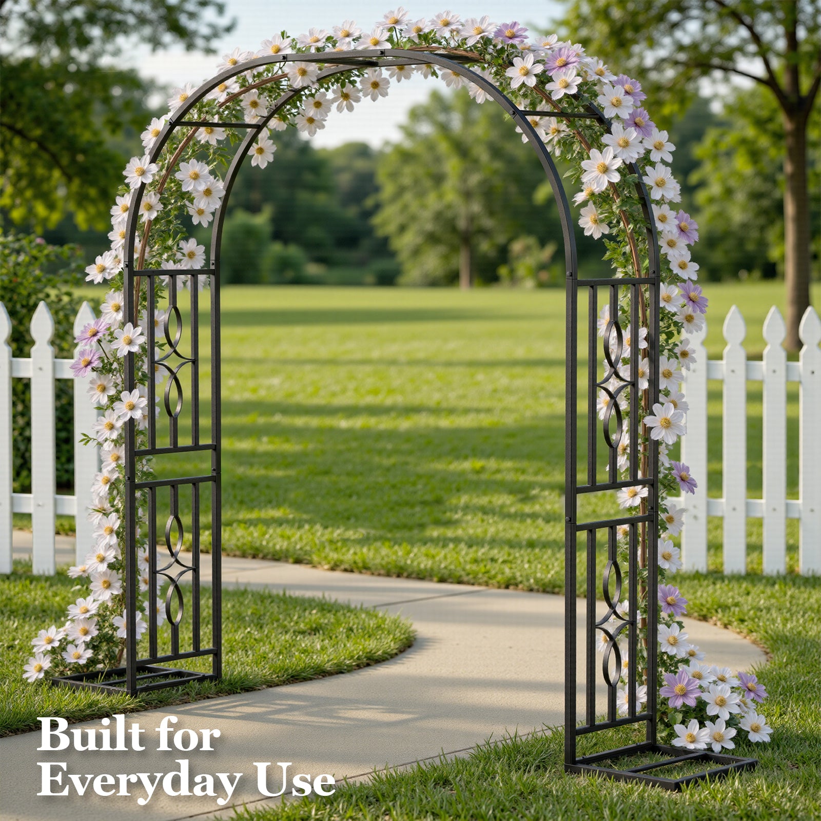 Metal Garden Arch, Heavy Duty Garden Trellis for Climbing Plants