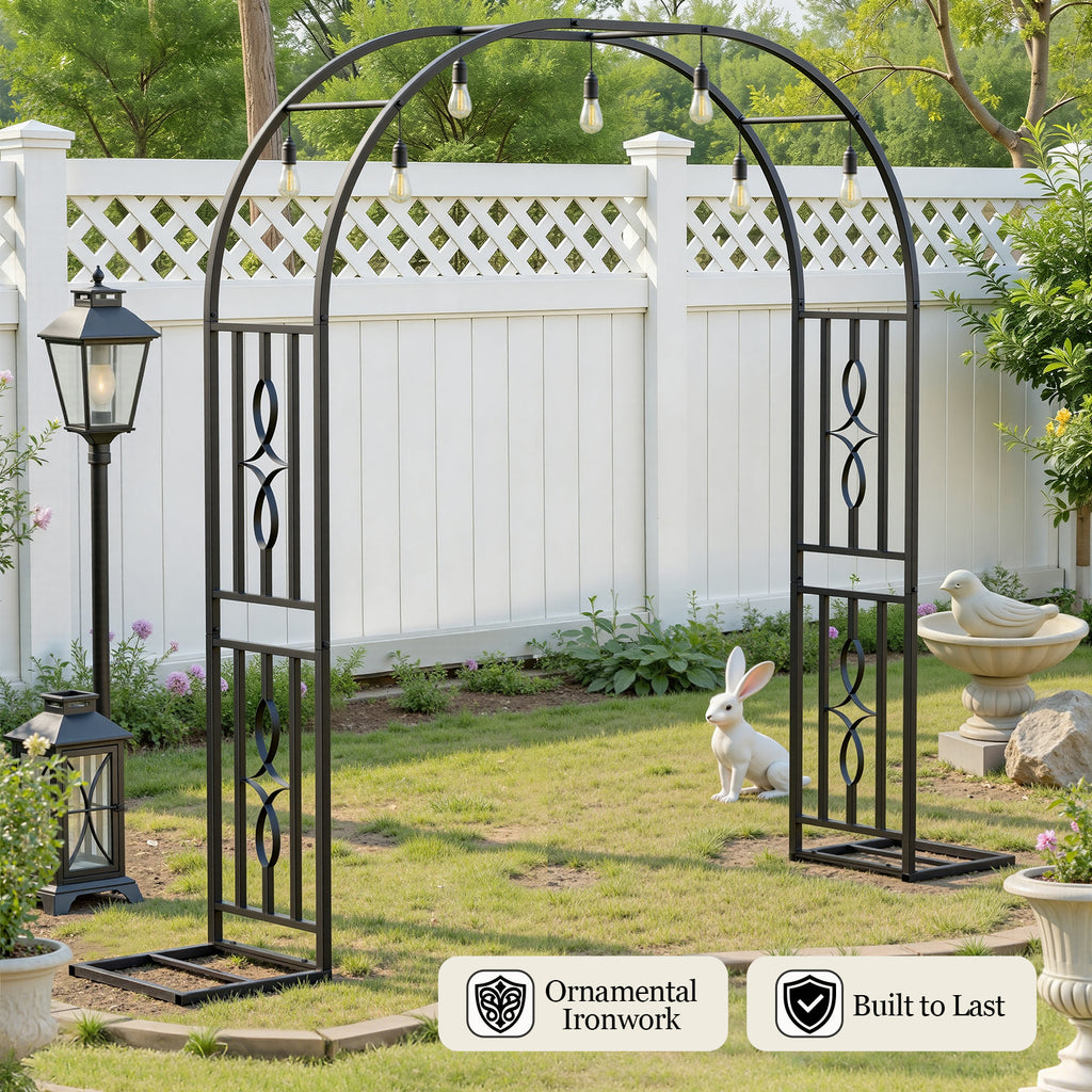 Metal Garden Arch, Heavy Duty Garden Trellis for Climbing Plants
