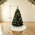 48 Inch Christmas Tree Skirt, Knit Tree Skirts,Tree Skirt for Winter Christmas Holiday Party Decoration, White