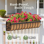VOXOR Railing Planter Boxes Black