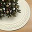 48 Inch Christmas Tree Skirt, Knit Tree Skirts,Tree Skirt for Winter Christmas Holiday Party Decoration, White