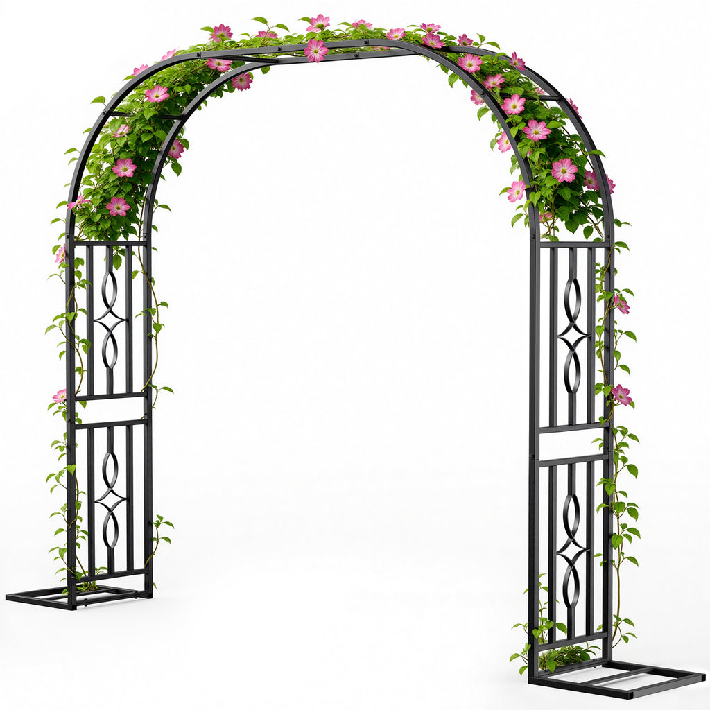 Metal Garden Arch, Heavy Duty Garden Trellis for Climbing Plants