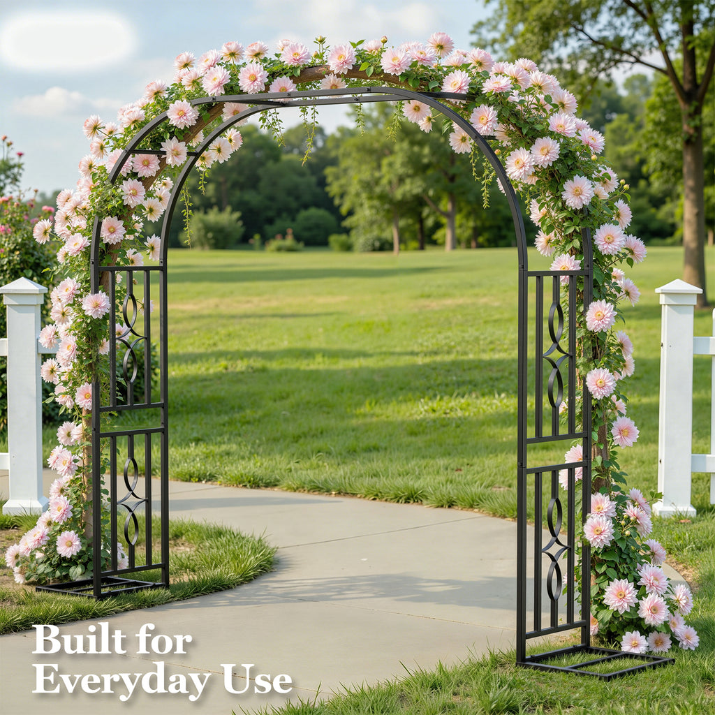 Metal Garden Arch, Heavy Duty Garden Trellis for Climbing Plants