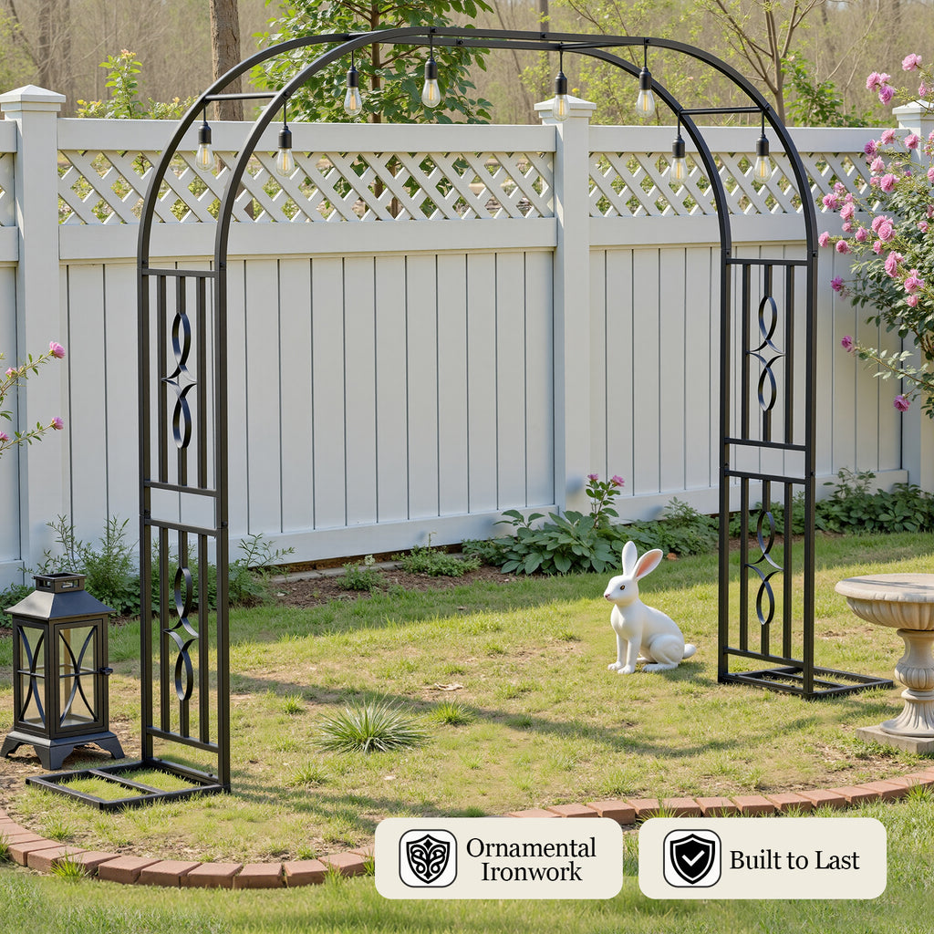 Metal Garden Arch, Heavy Duty Garden Trellis for Climbing Plants