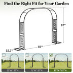 Metal Garden Arch, Heavy Duty Garden Trellis for Climbing Plants