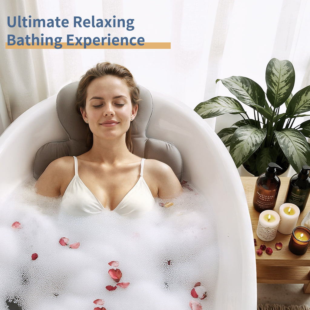 VOXOR Full Body Bath Pillow for Bathtub, Thick Bathtub Cushion, Luxury Tub Pillow for Bath for Headrest Neck and Back Support