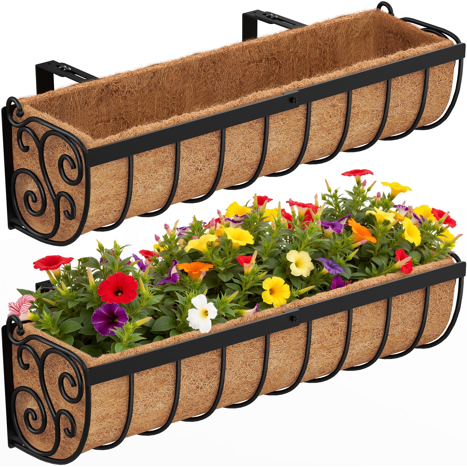 VOXOR Railing Planter Boxes Black Main image