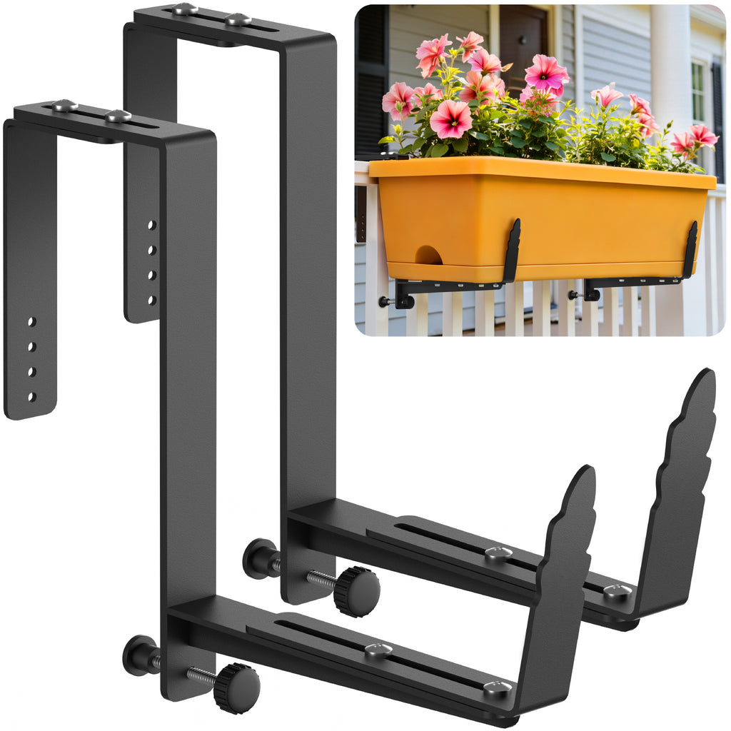 Window Box Brackets, Adjustable Planter Box Brackets,leaves