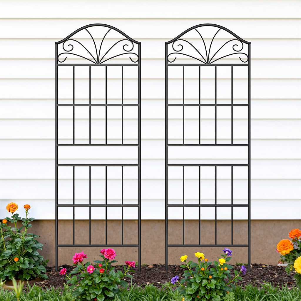 VOXOR Metal Trellis for Climbing Plants Outdoor,2 Pack