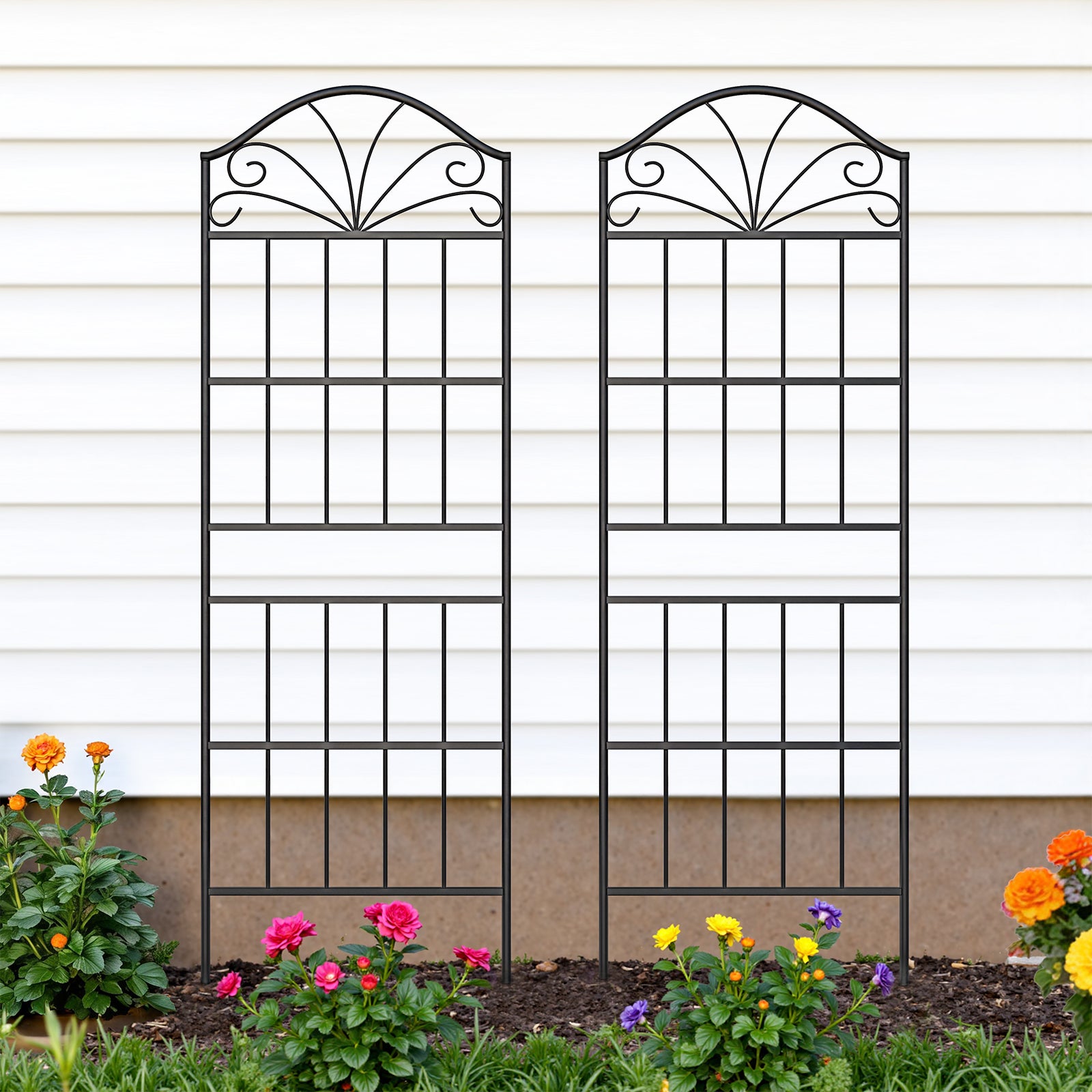 VOXOR Metal Trellis for Climbing Plants Outdoor,2 Pack
