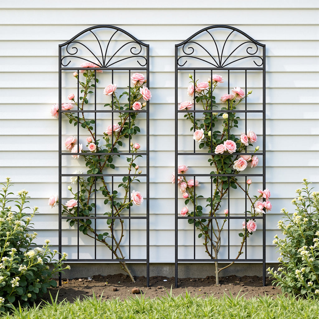 VOXOR Metal Trellis for Climbing Plants Outdoor,2 Pack
