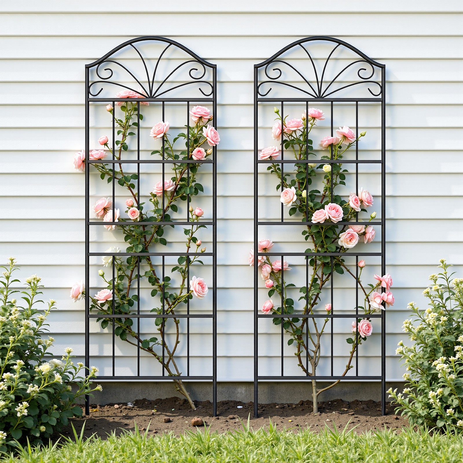 VOXOR Metal Trellis for Climbing Plants Outdoor,2 Pack