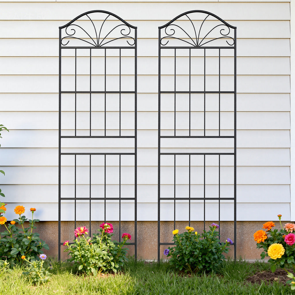 VOXOR Metal Trellis for Climbing Plants Outdoor,2 Pack