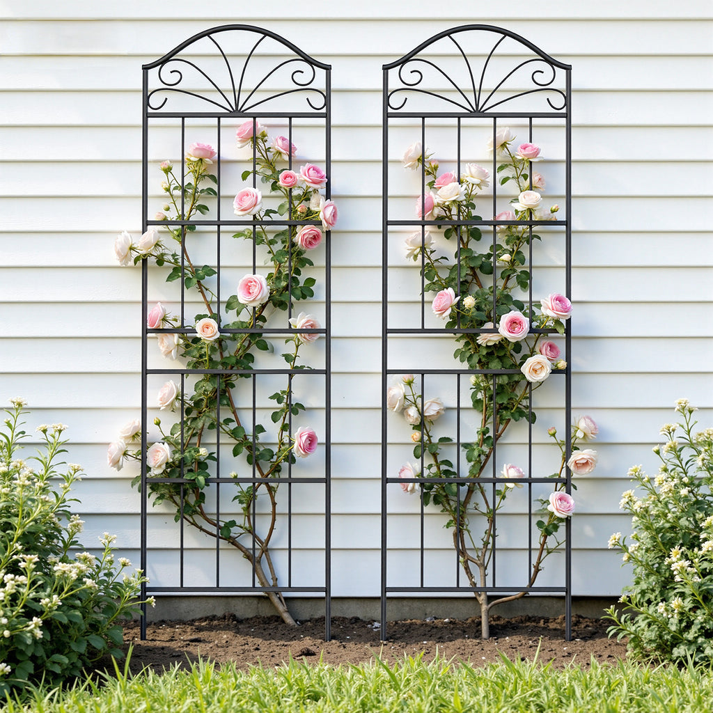 VOXOR Metal Trellis for Climbing Plants Outdoor,2 Pack