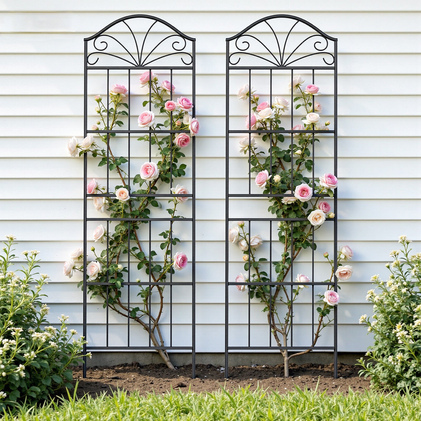 VOXOR Metal Trellis for Climbing Plants Outdoor,2 Pack