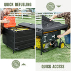 GenArmor Generator Covers While Running, 100% Waterproof Heavy Duty Tarps Generator Tent, Portable Outdoor Generator Enclosure for Most 4000w~13000w Generators
