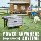 GenArmor Generator Covers While Running, 100% Waterproof Heavy Duty Tarps Generator Tent, Portable Outdoor Generator Enclosure for Most 4000w~13000w Generators