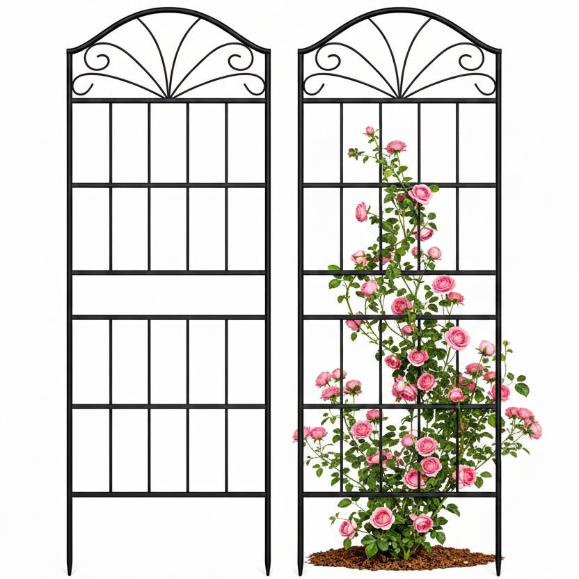 VOXOR Metal Trellis for Climbing Plants Outdoor,2 Pack