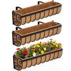 VOXOR Railing Planter Boxes Black