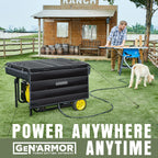 GenArmor Generator Covers While Running, 100% Waterproof Heavy Duty Tarps Generator Tent, Portable Outdoor Generator Enclosure for Most 4000w~13000w Generators