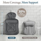 Bath Pillows for Tub, Comfortable Bathtub Cushion for Head and Neck with Soft 3D Mesh Fabric and 54 Non-Slip Suction Cups
