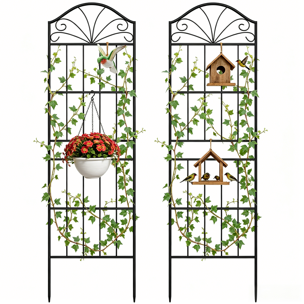 VOXOR Metal Trellis for Climbing Plants Outdoor,2 Pack