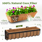 VOXOR Railing Planter Boxes Black