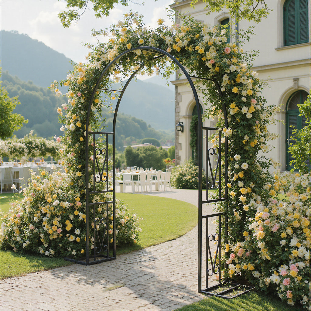 Metal Garden Arch, Heavy Duty Garden Trellis for Climbing Plants