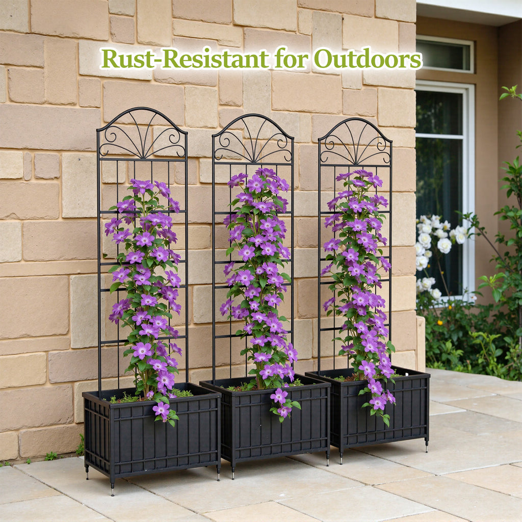 VOXOR Metal Trellis for Climbing Plants Outdoor,2 Pack