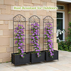 VOXOR Metal Trellis for Climbing Plants Outdoor,2 Pack