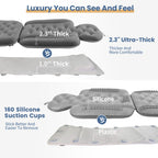 VOXOR Full Body Bath Pillow for Bathtub, Thick Bathtub Cushion, Luxury Tub Pillow for Bath for Headrest Neck and Back Support