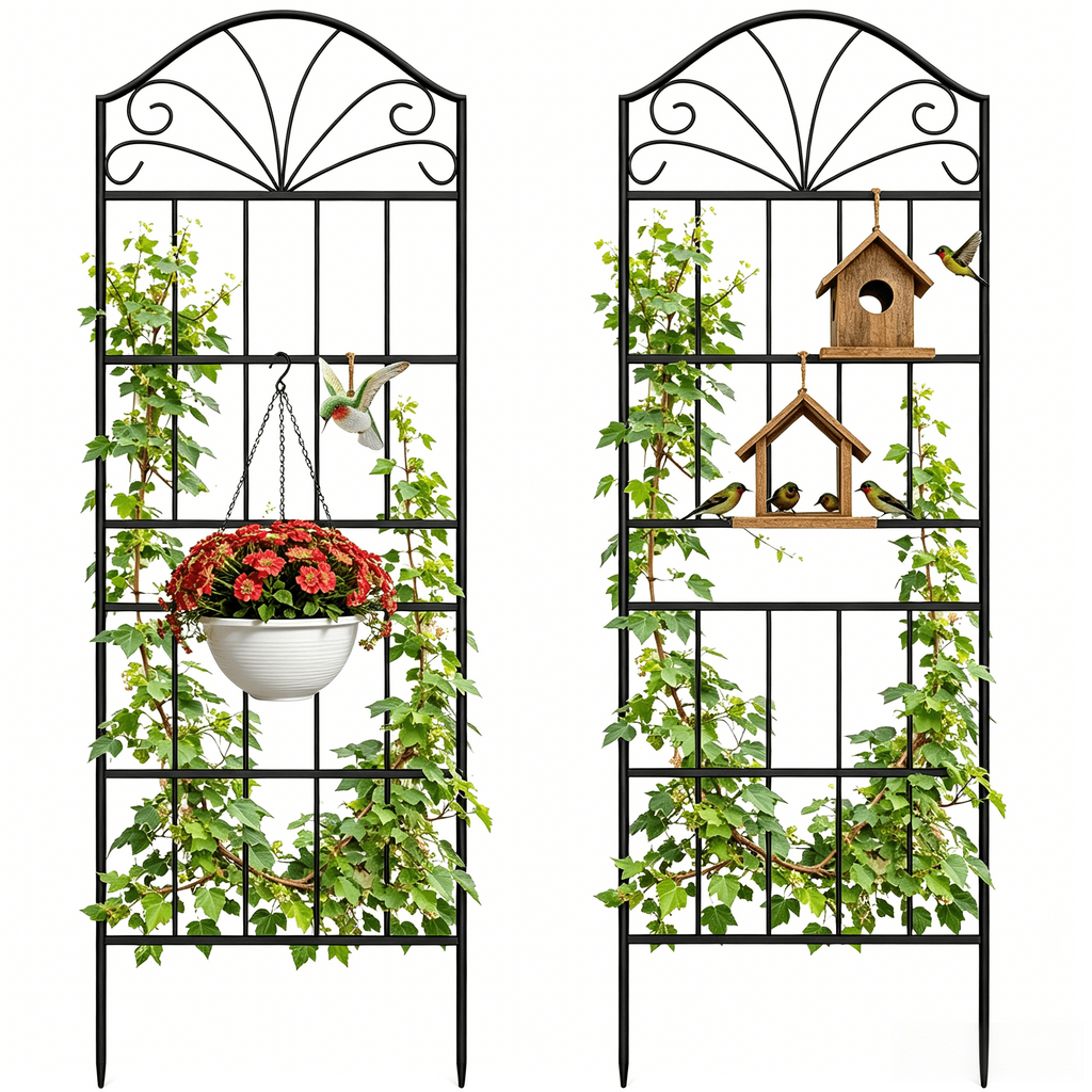 VOXOR Metal Trellis for Climbing Plants Outdoor,2 Pack