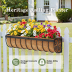 VOXOR Railing Planter Boxes Black