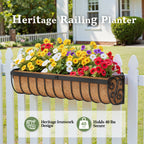 VOXOR Railing Planter Boxes Black