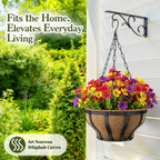 VOXOR Artificial Hanging Flowers with Hanging Baskets for Outdoors