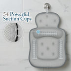 Bath Pillows for Tub, Comfortable Bathtub Cushion for Head and Neck with Soft 3D Mesh Fabric and 54 Non-Slip Suction Cups