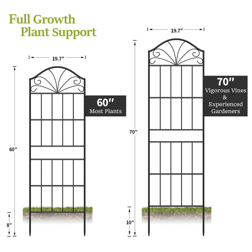 VOXOR Metal Trellis for Climbing Plants Outdoor,2 Pack