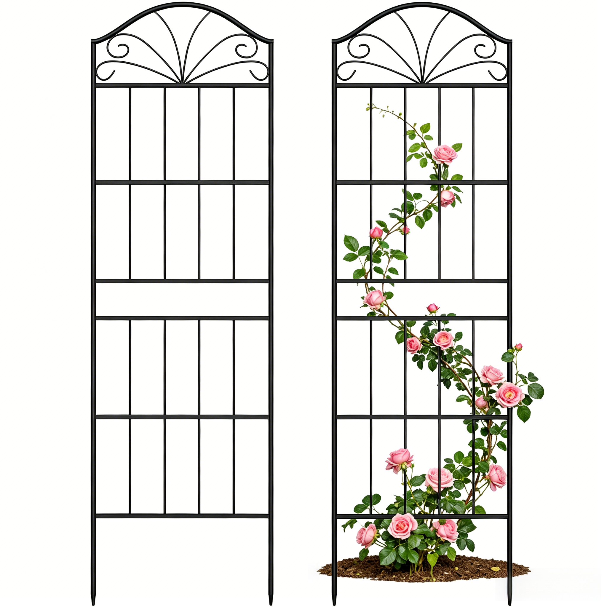 VOXOR Metal Trellis for Climbing Plants Outdoor,2 Pack