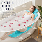 VOXOR Full Body Bath Pillow for Bathtub, Thick Bathtub Cushion, Luxury Tub Pillow for Bath for Headrest Neck and Back Support