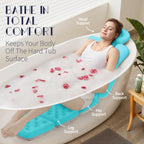 VOXOR Full Body Bath Pillow for Bathtub, Thick Bathtub Cushion, Luxury Tub Pillow for Bath for Headrest Neck and Back Support