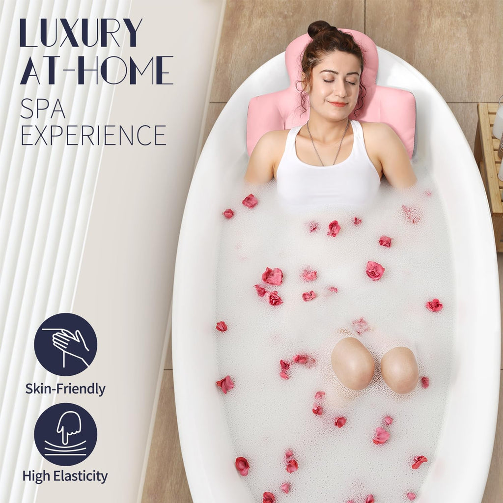 VOXOR Full Body Bath Pillow for Bathtub, Thick Bathtub Cushion, Luxury Tub Pillow for Bath for Headrest Neck and Back Support