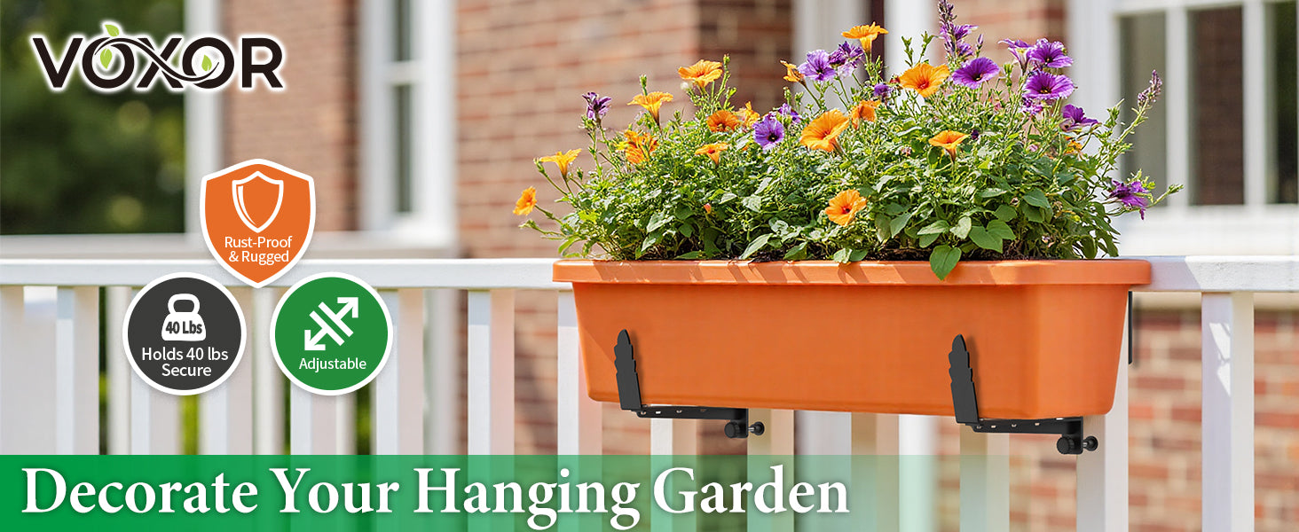 Window Box Brackets, Adjustable Planter Box Brackets,leaves
