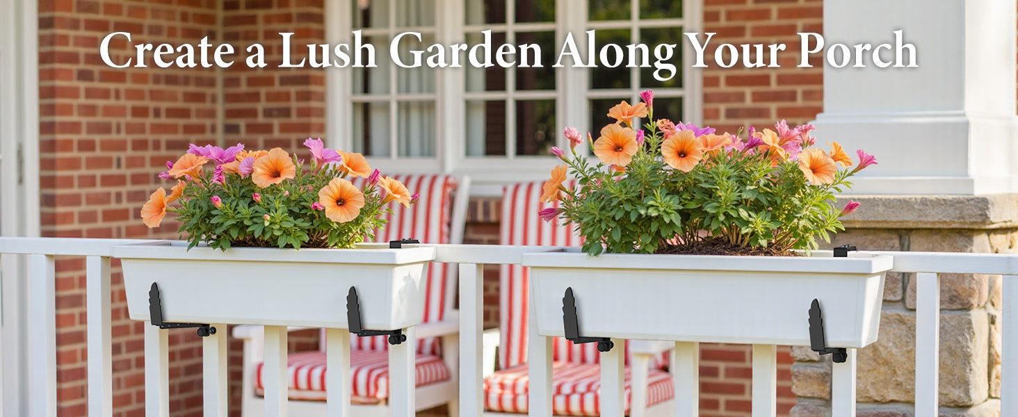 Window Box Brackets, Adjustable Planter Box Brackets,leaves