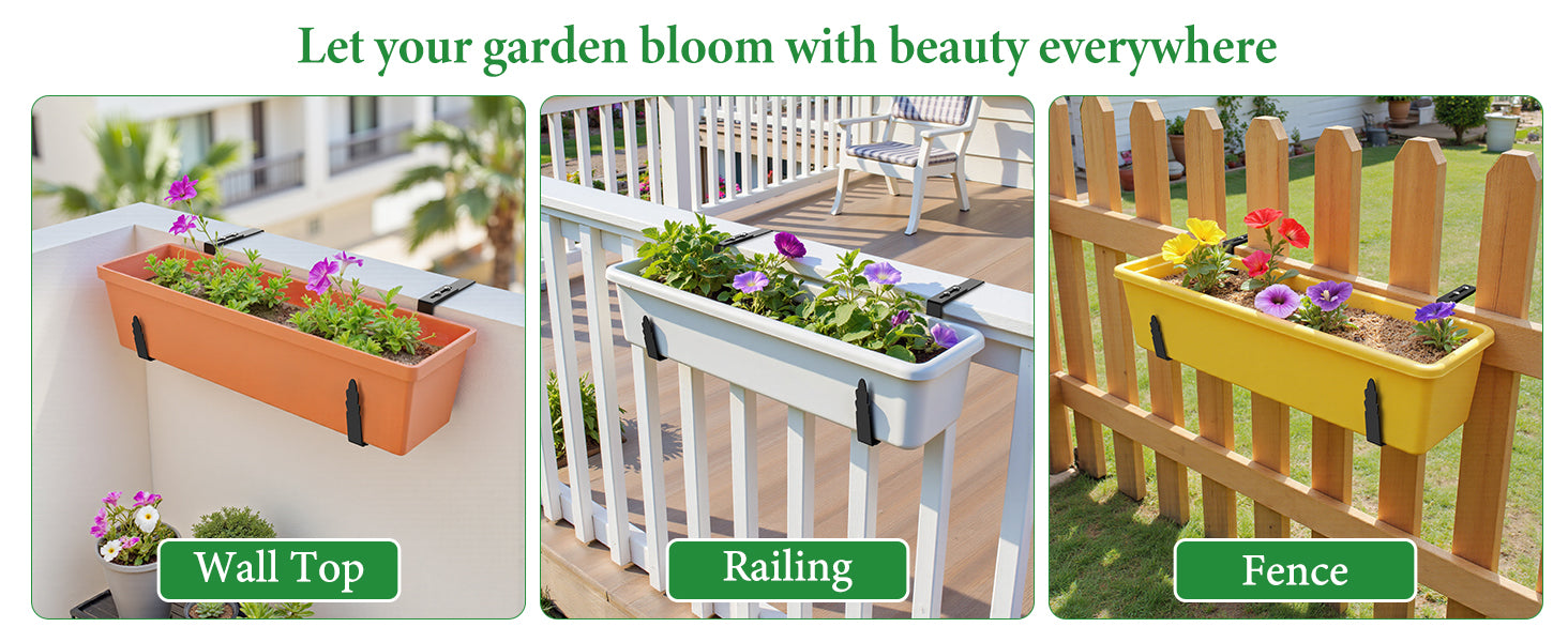 Window Box Brackets, Adjustable Planter Box Brackets,leaves